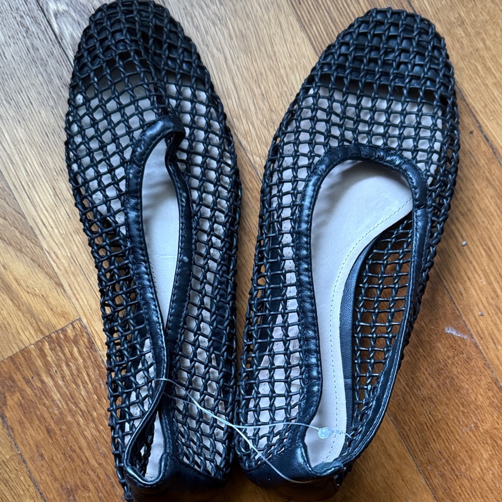 SCHUTZ Black Mesh Flats